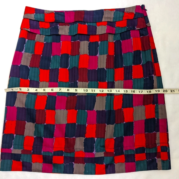 Marc by Marc Jacobs Abstract Bold Multicolor Pleated Detail Skirt - Picture 5 of 9